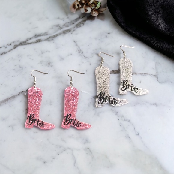 Pretty in Pink: Whimsical Boot Earrings for the Bold Bride! Bachelorette Party - Picture 5 of 5